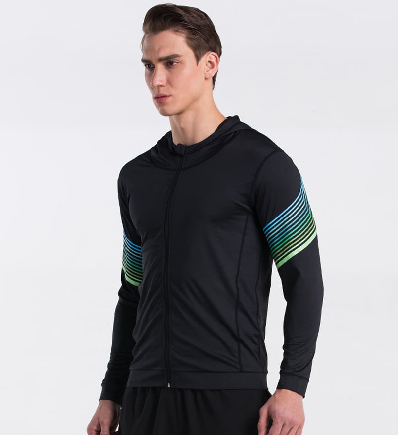 Black Men sport wear with sleeve various lines  (5)