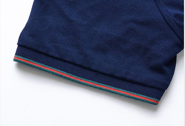 high texture 100 cotton slim fit plain blue polo shirts (10)