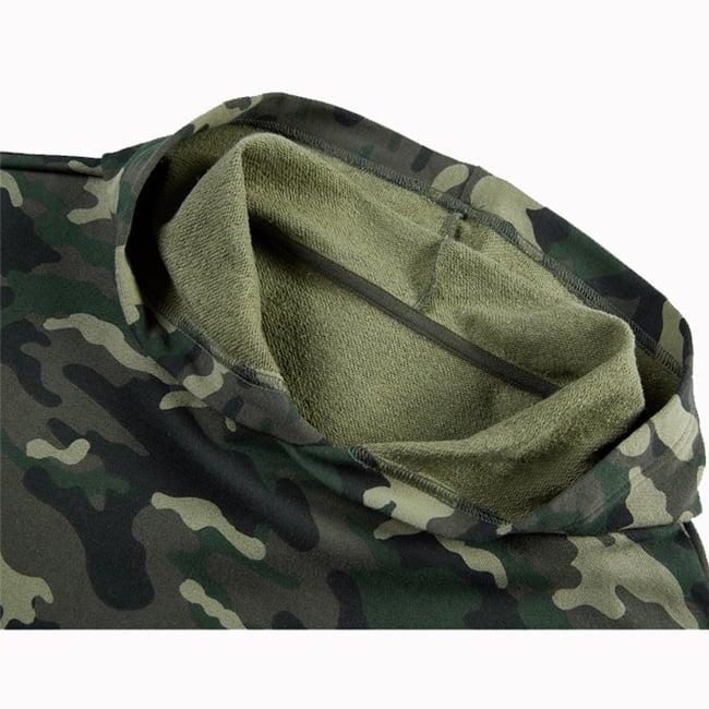 Wholesale custom clothing flare sleeve camo hoodie women