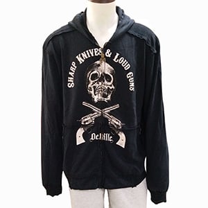 Discharge Print 100% Cotton 220 GSM Jackets with Hoodies