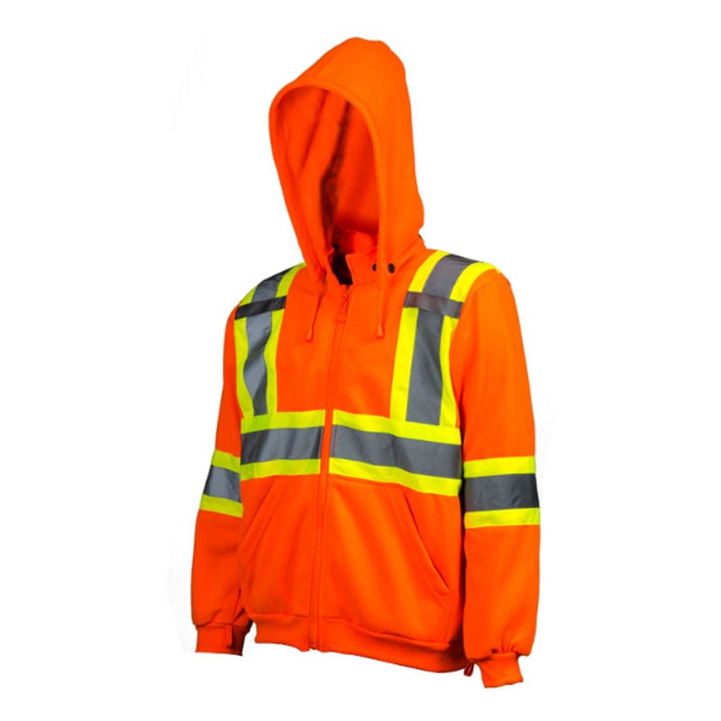 Custom safety hoodie Hi-Vis Traffic hoodie with Detachable hood