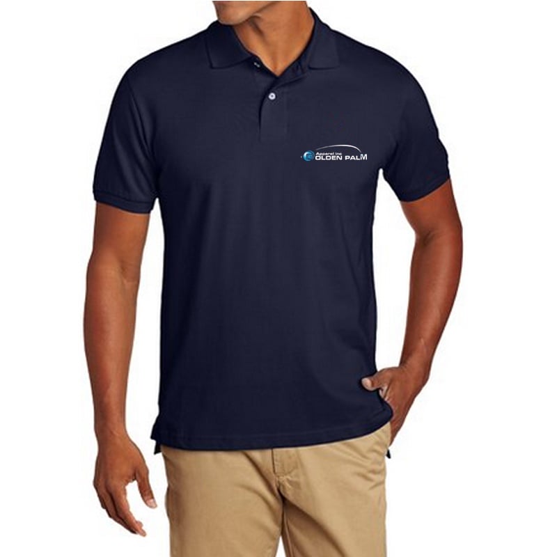 Mens Solid Polo Shirt With Small embroidered Logo