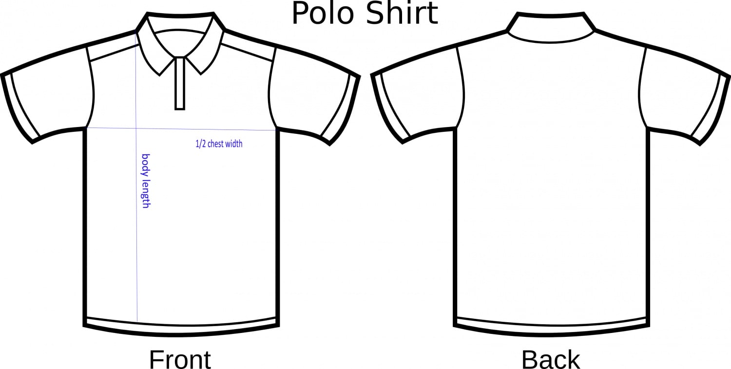 Size Charts of new polo shirt design