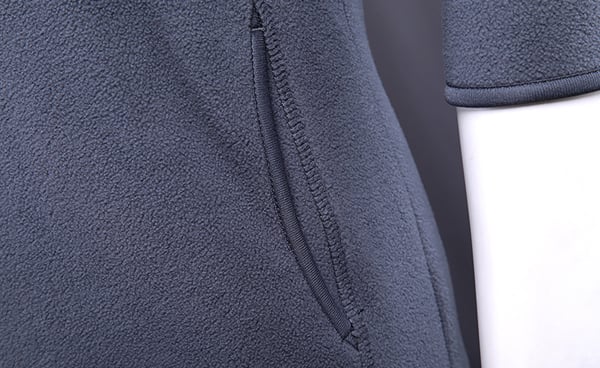 pocket of zip up sweatshirt