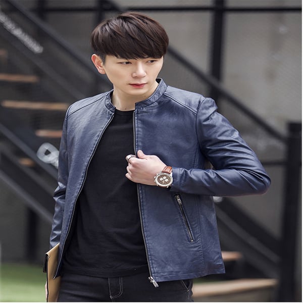 Fashion PU quick dry new design leisure jacket for men