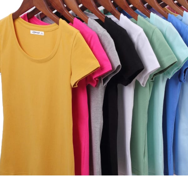 Women short sleeve plain t shirts wholesale