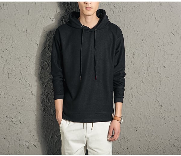 men's grey/black hooded sweatshirt & hoodie for men
