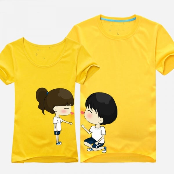 OEM Custom Cute Couple T Shirt Design