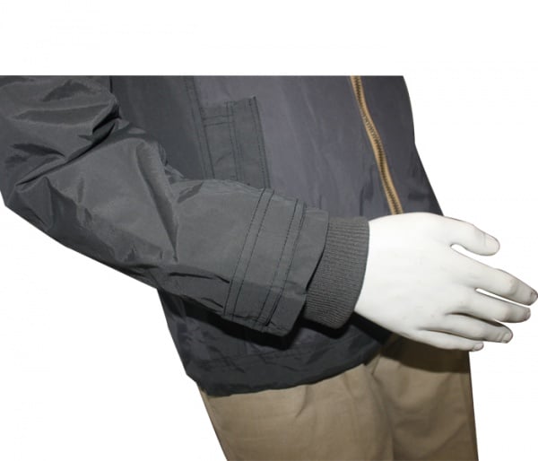 zipper through nylon short plain flight men bomber hood jacket