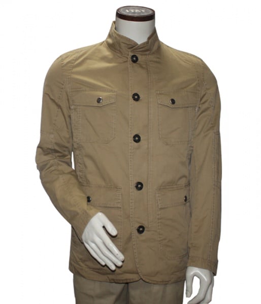 Casual multi-pocket jacket collar jacket men slim fit winter jacket