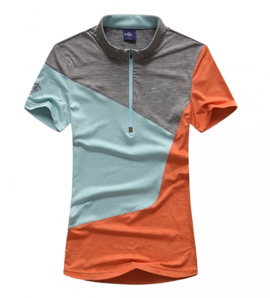 unisex splicing colorful lycra fitness clothing quality mens polo shirts