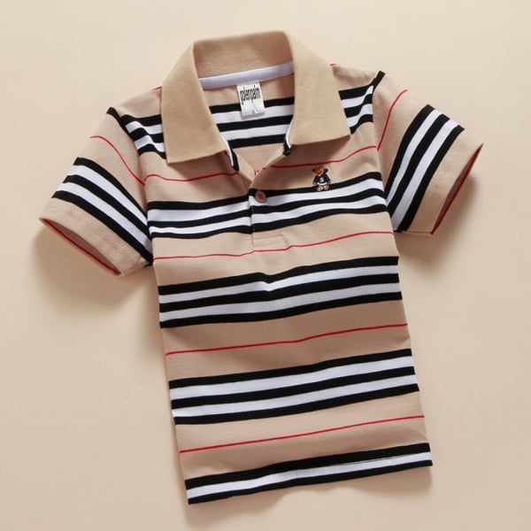 Wholesale stripe  leisure cotton polo shirt for boys