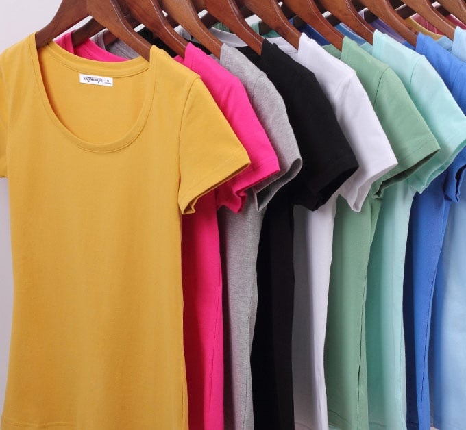 different colors short sleeve plain t shirts